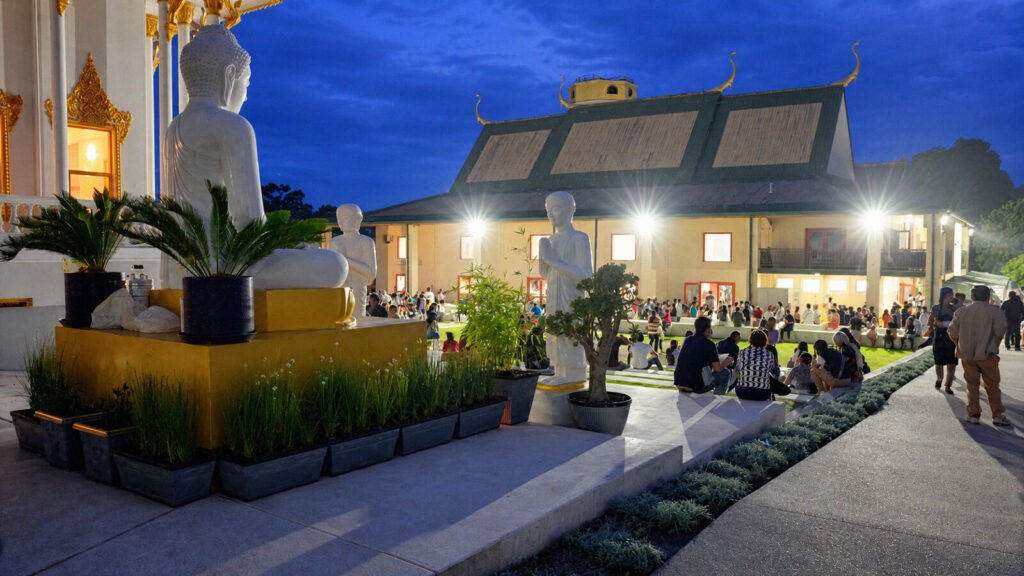 Khmer Buddhist community gathering at Wat Buddharangsi Melbourne