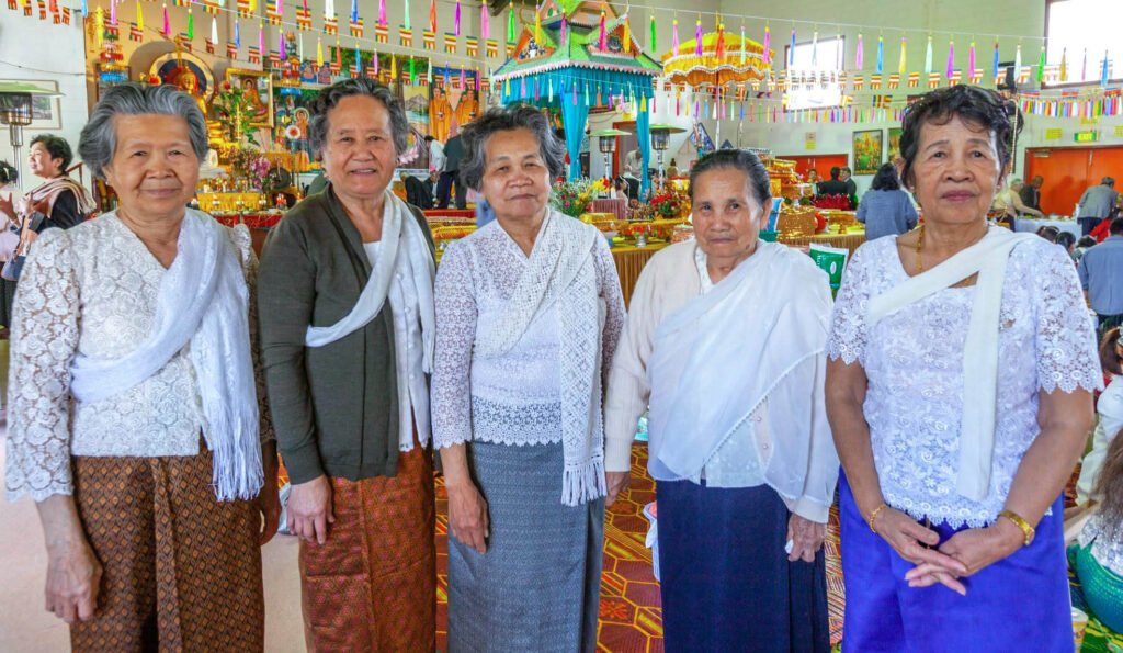 Khmer elders gathering at Wat Buddharangsi Melbourne