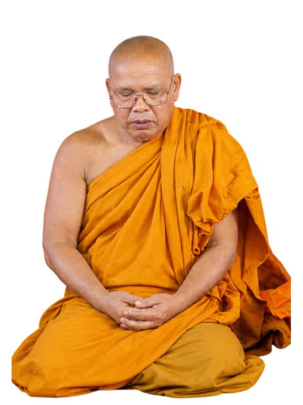 Buddhist monk of Wat Buddharangsi Melbourne seated in meditation